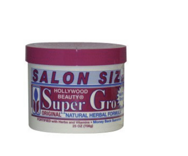 Hollywood Beauty Super Gro salon size product jar on a white background